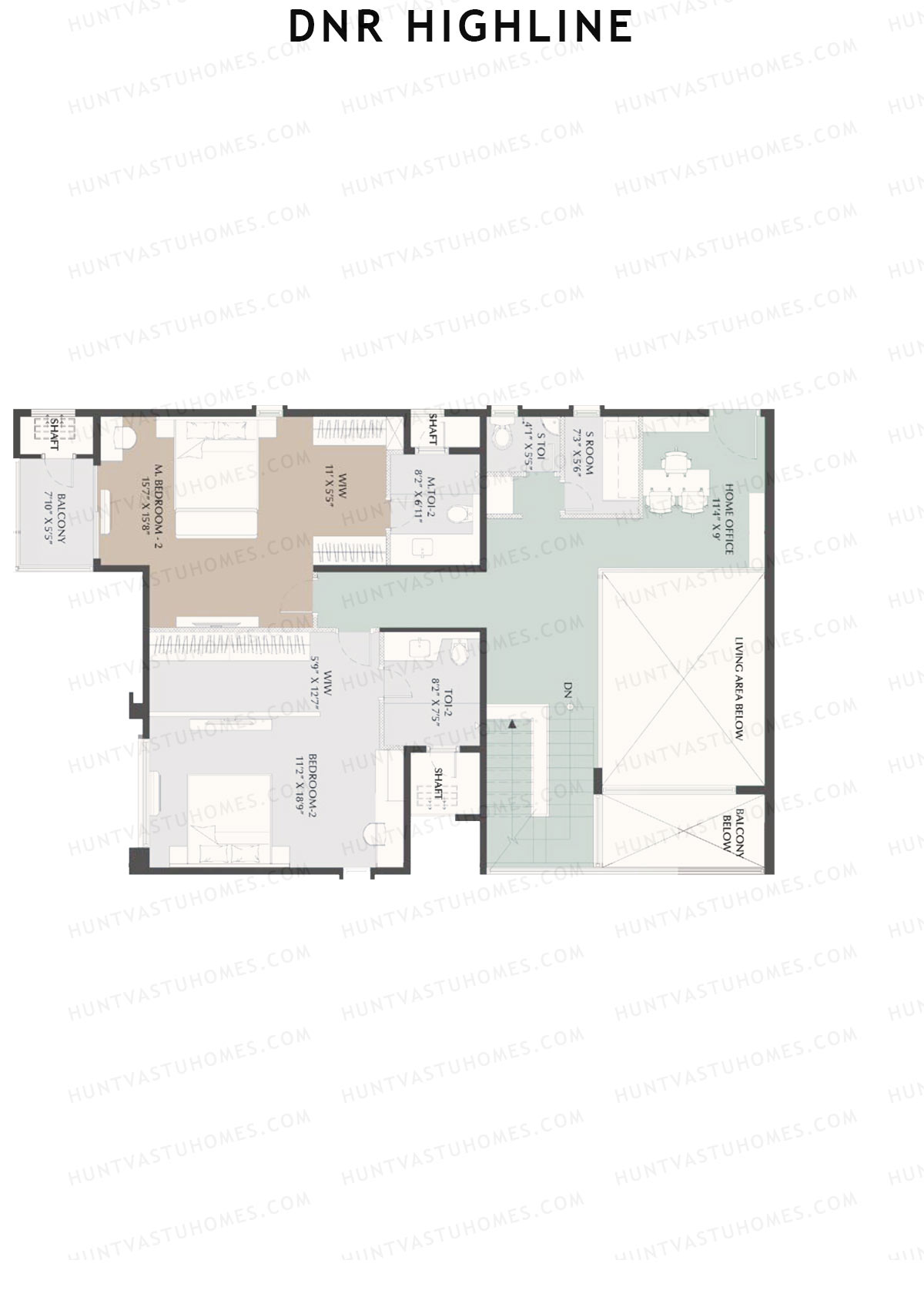 DNR Highline Tower B Unit 1 (Duplex ) Floor Plan