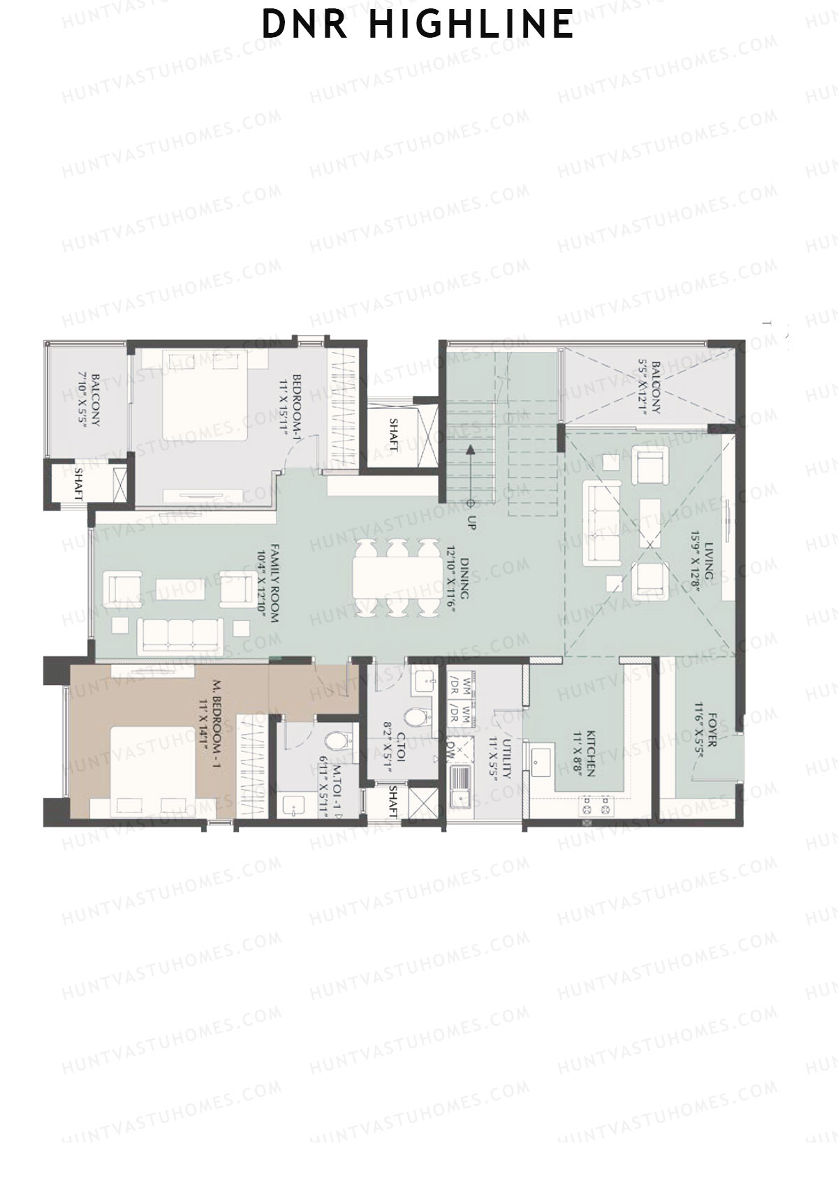 DNR Highline Tower B Unit 2 (Duplex ) Floor Plan
