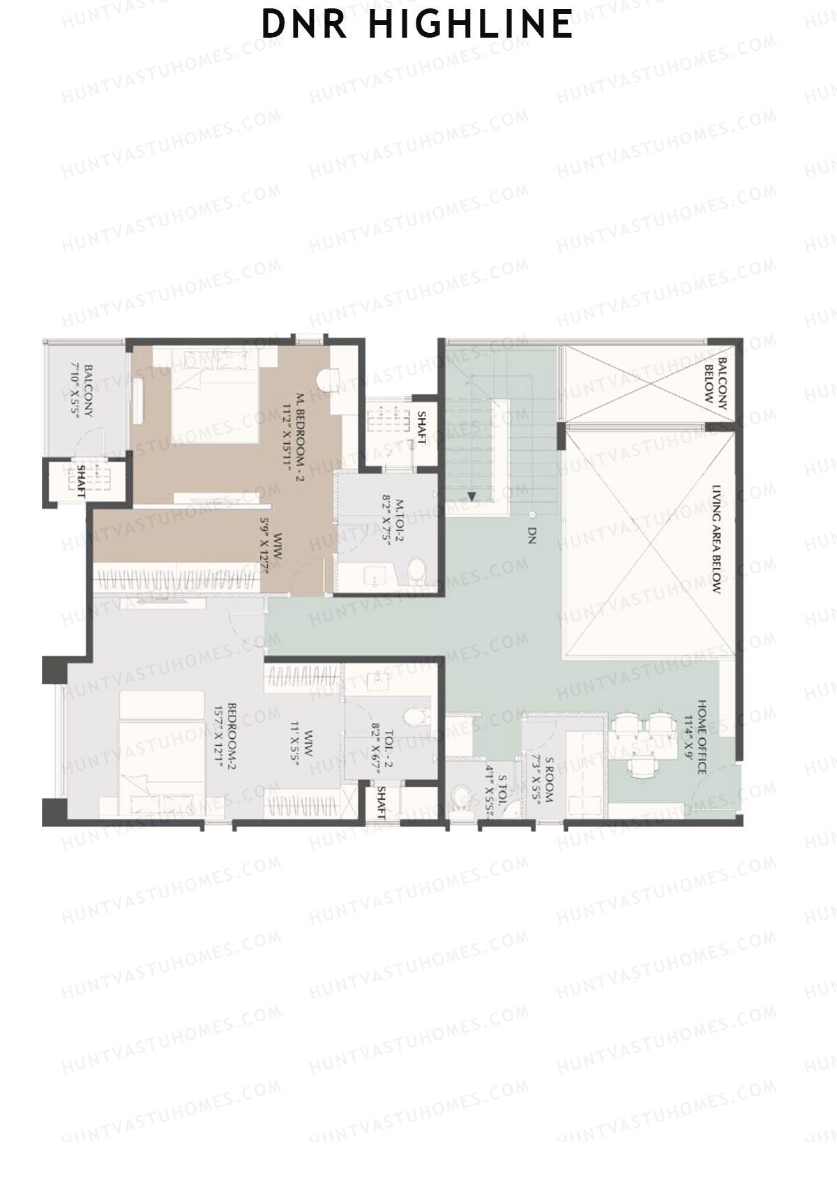 DNR Highline Tower B Unit 2 (Duplex ) Floor Plan