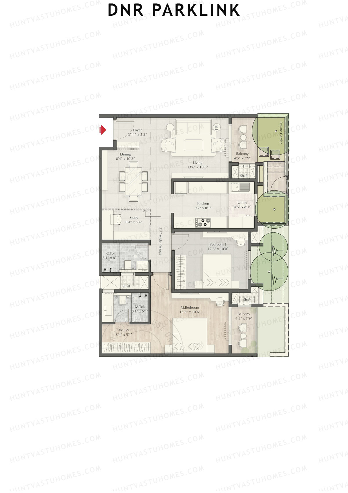 DNR Parklink Tower C Unit 3 Floor Plan