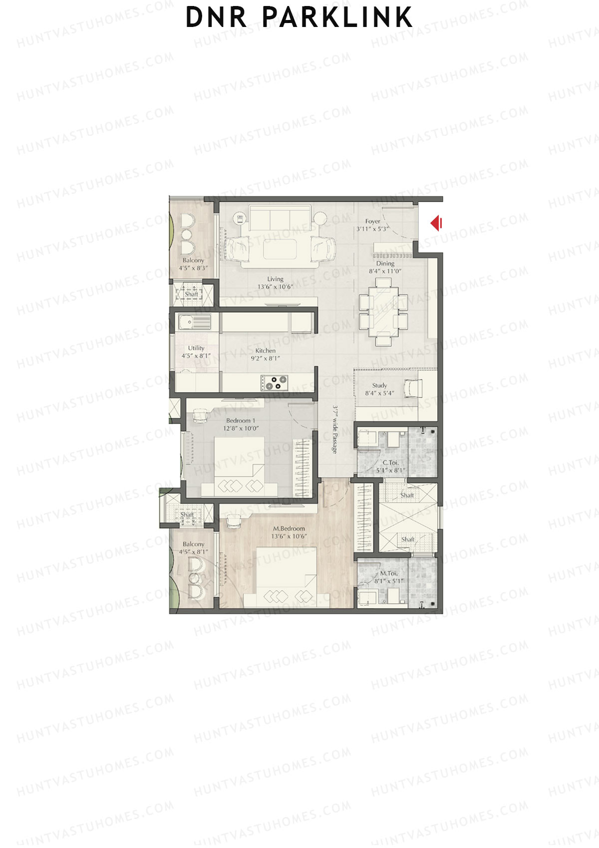 DNR Parklink Tower D Unit 7 Floor Plan
