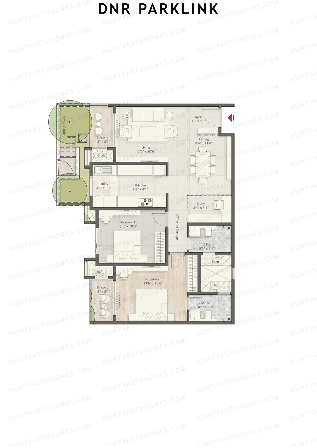 DNR Parklink Tower D Unit 7 Floor Plan