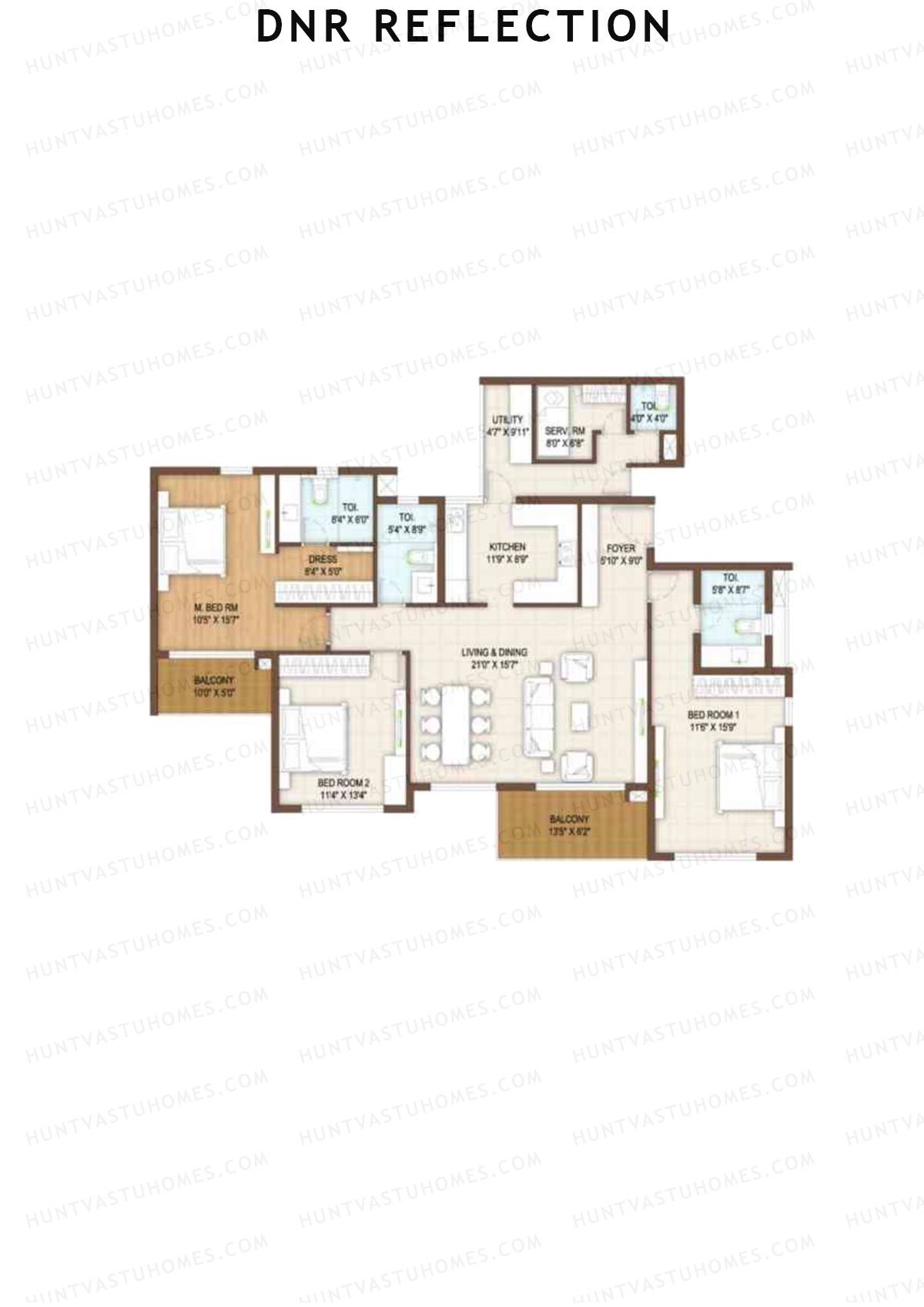 DNR Reflection Block B Unit 1 Floor Plan