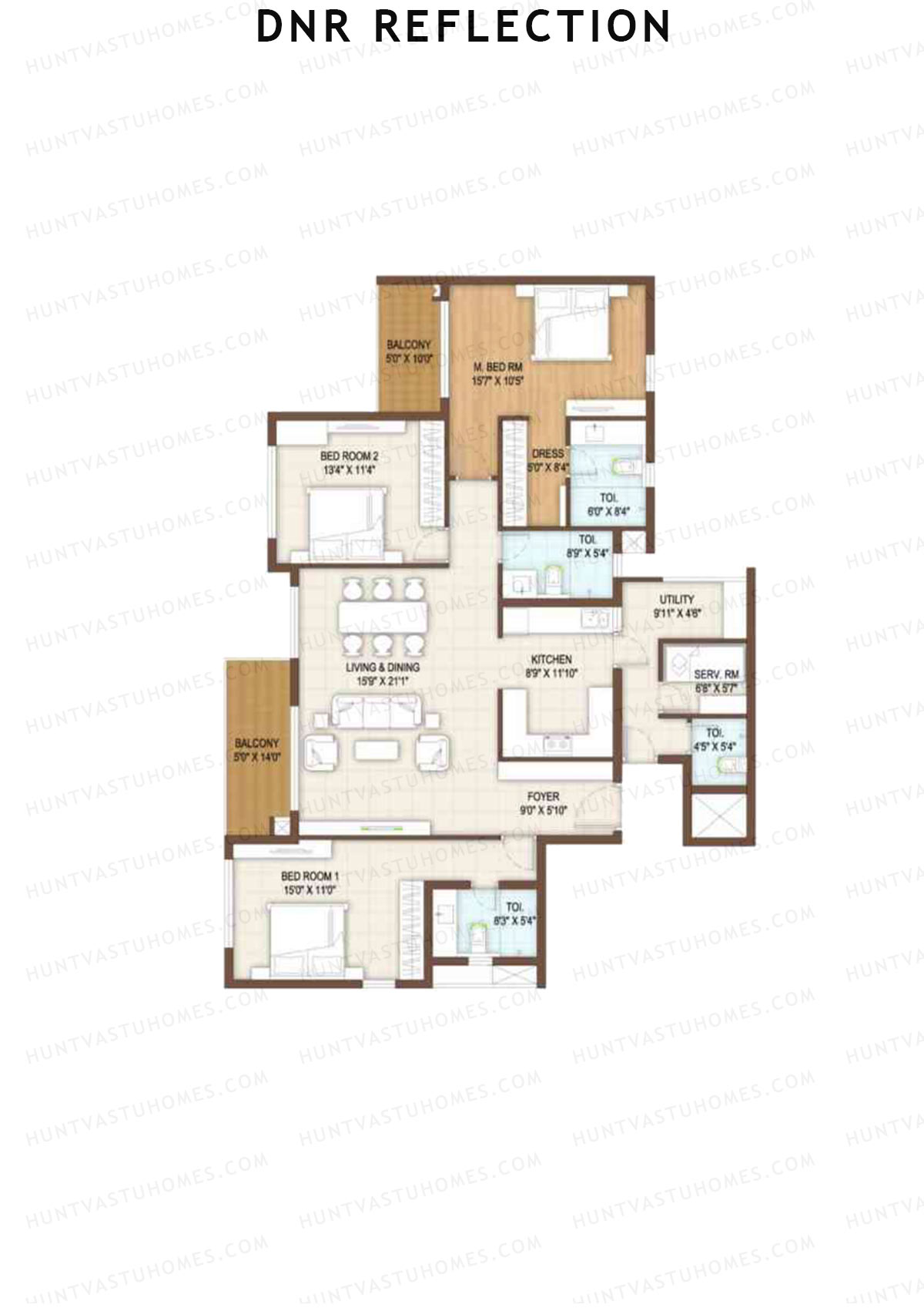 DNR Reflection Block D Unit 2 Floor Plan