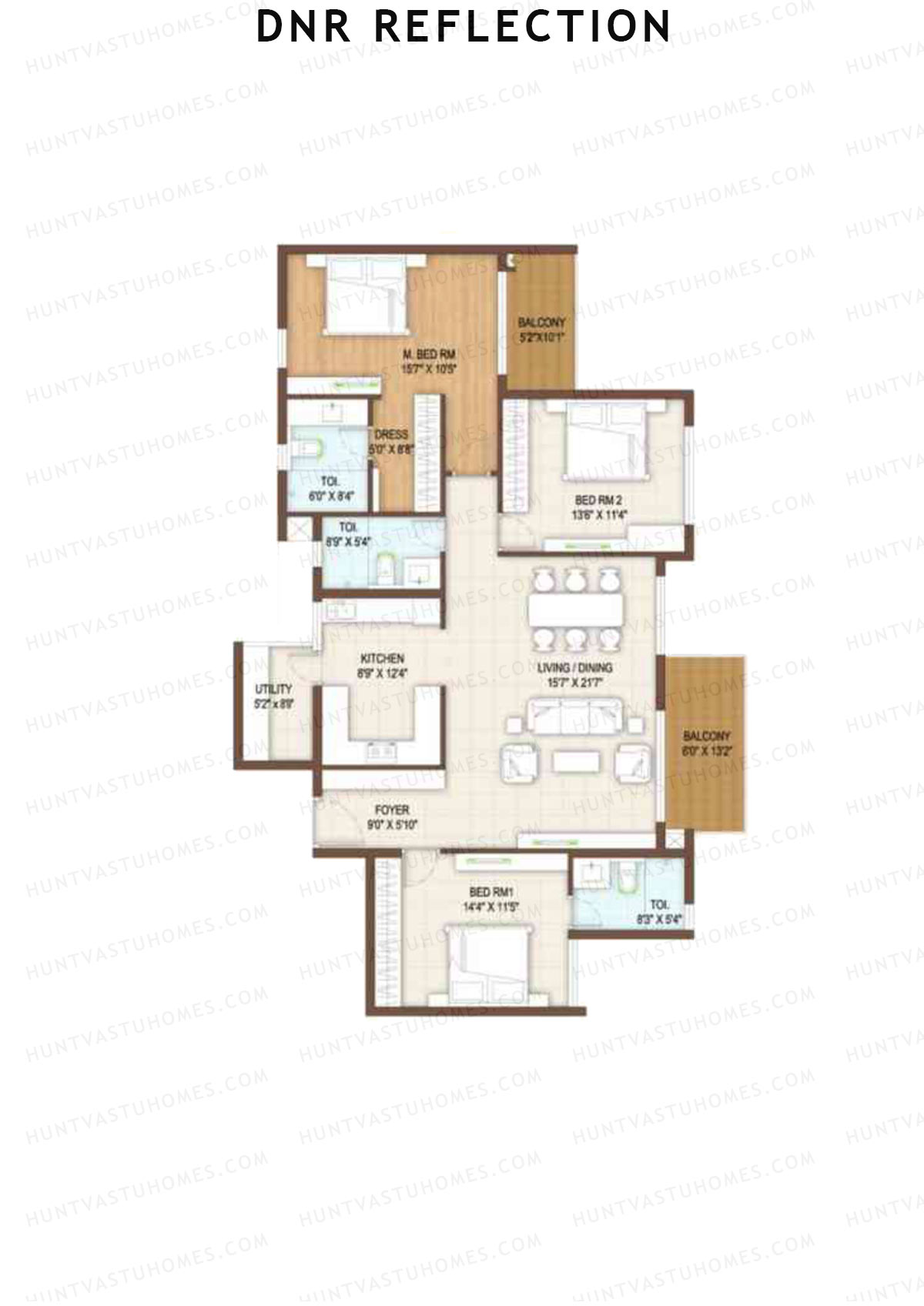 DNR Reflection Block D Unit 3 Floor Plan