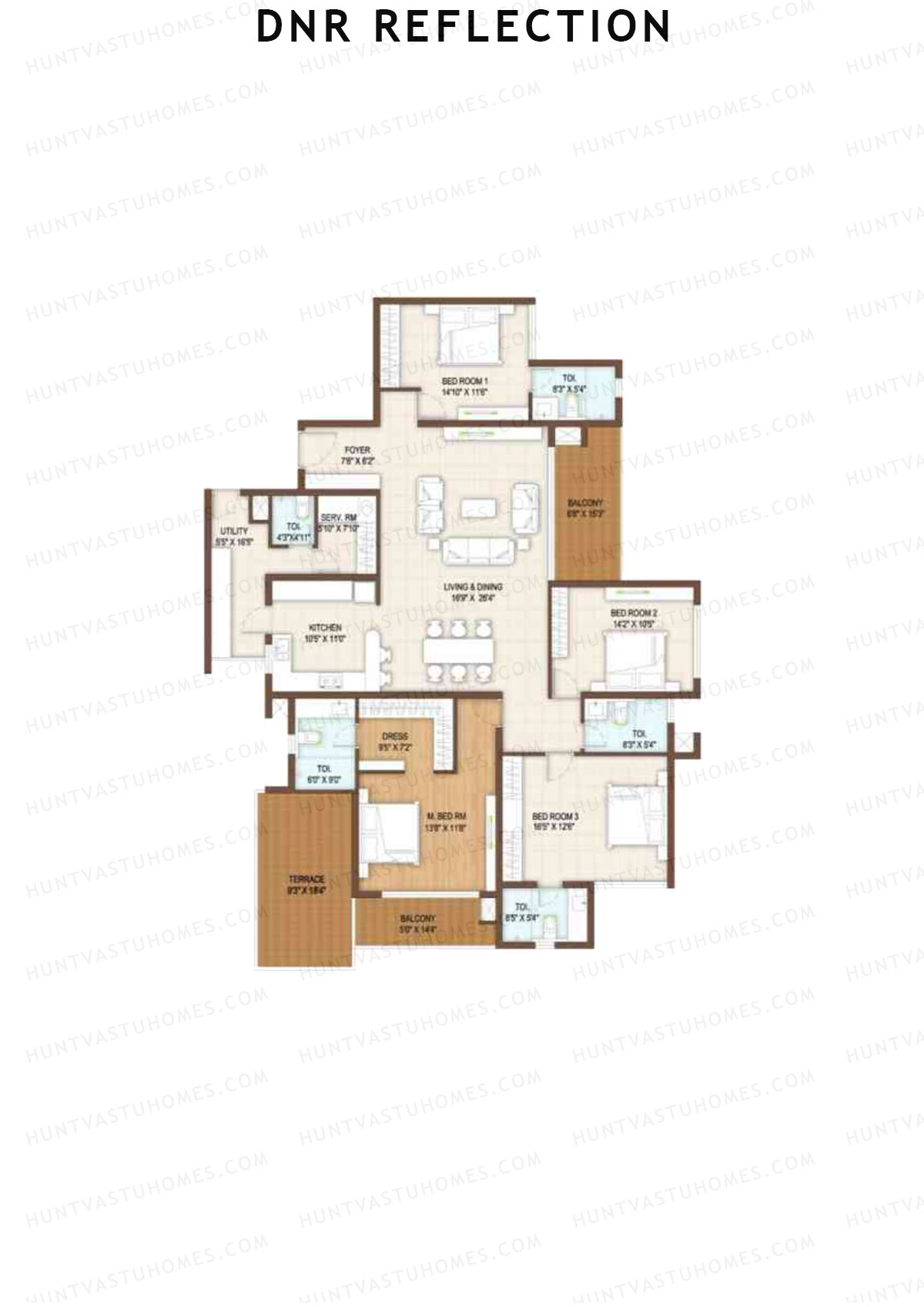DNR Reflection Block D Unit 4 Floor Plan