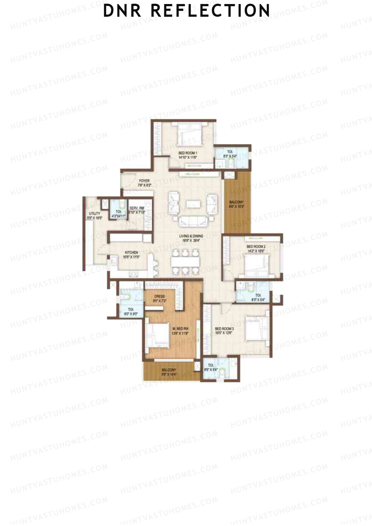 DNR Reflection Block D Unit 4 Floor Plan