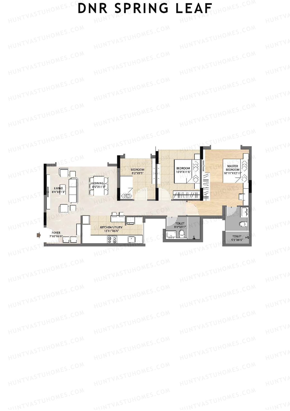 DNR Spring Leaf Tower A Unit 2 Floor Plan