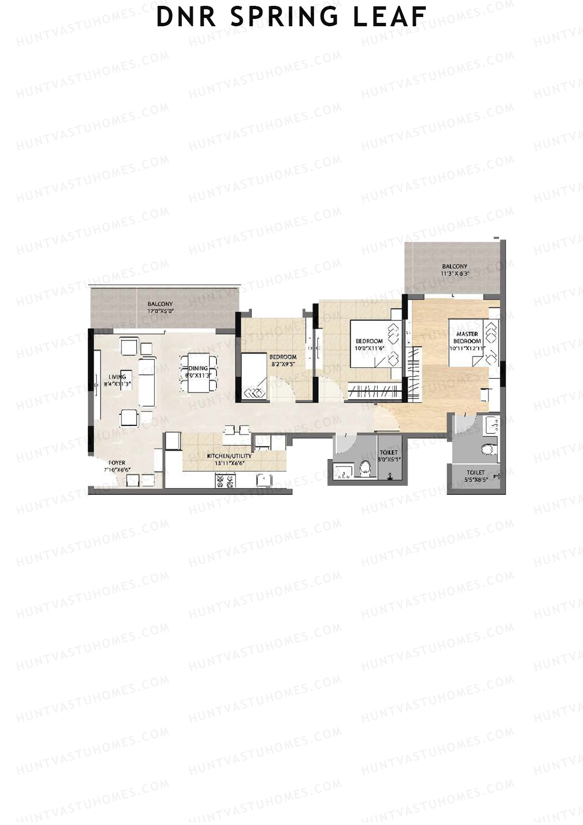 DNR Spring Leaf Tower A Unit 2 Floor Plan