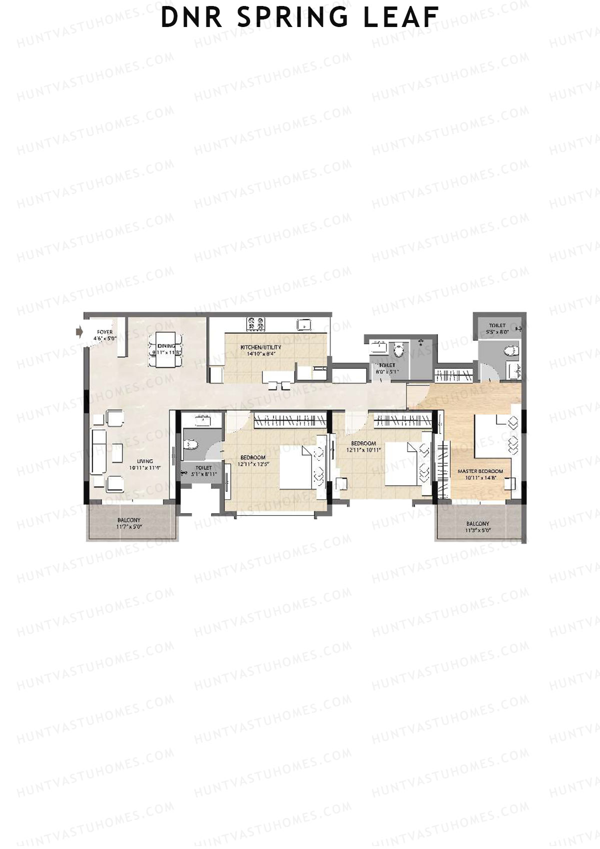 DNR Spring Leaf Tower A Unit 3 Floor Plan