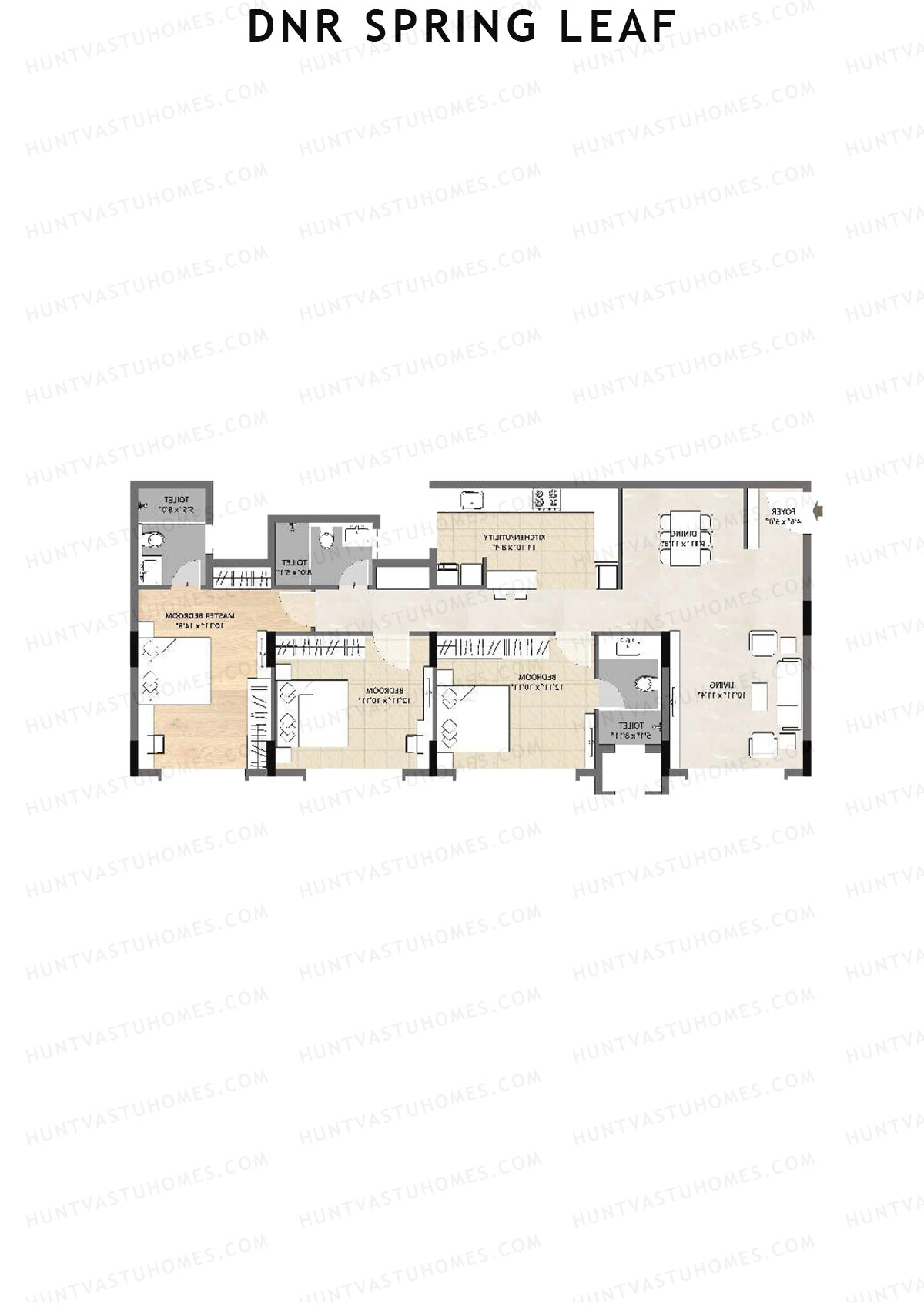 DNR Spring Leaf Tower B Unit 1 Floor Plan