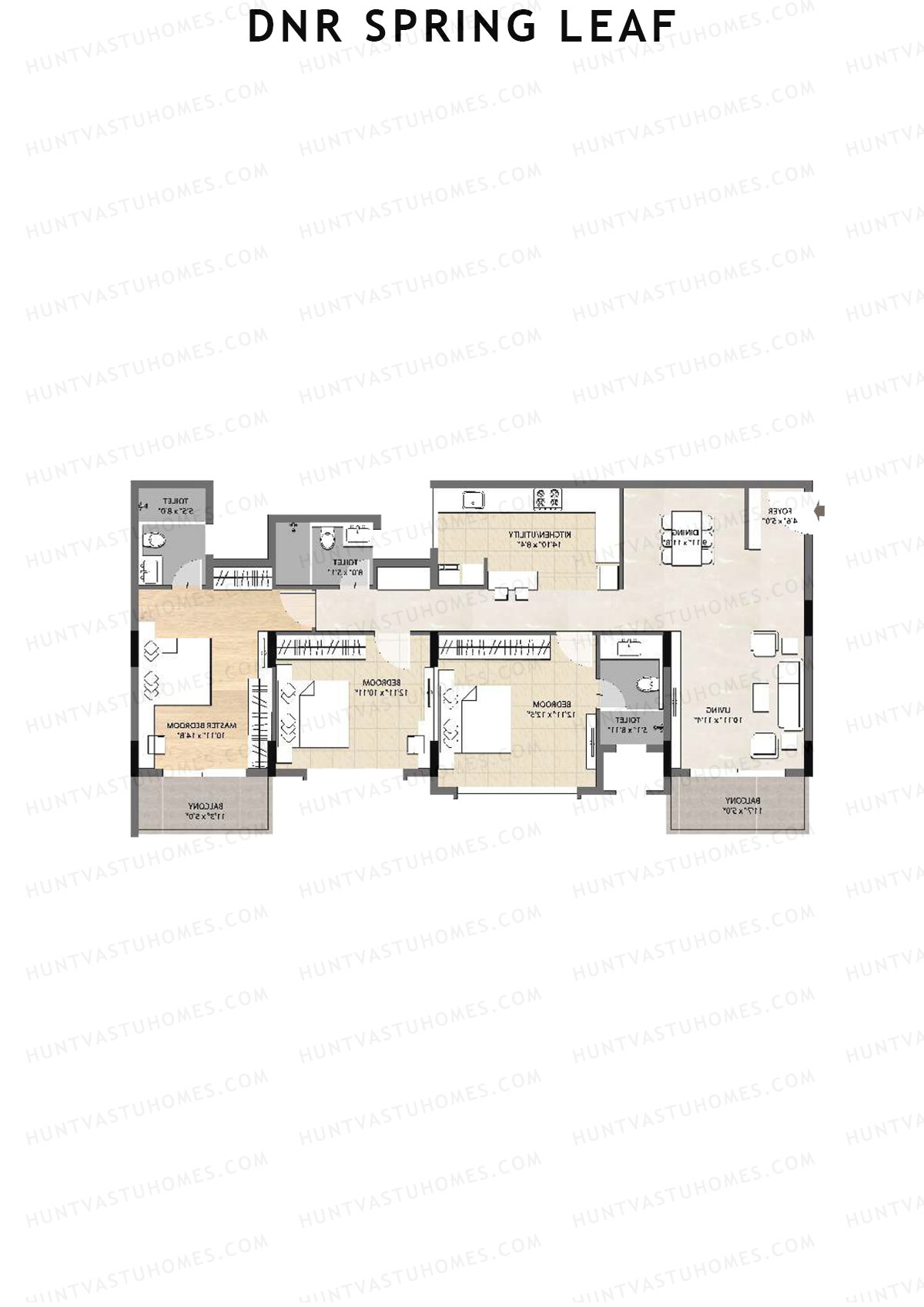 DNR Spring Leaf Tower B Unit 1 Floor Plan