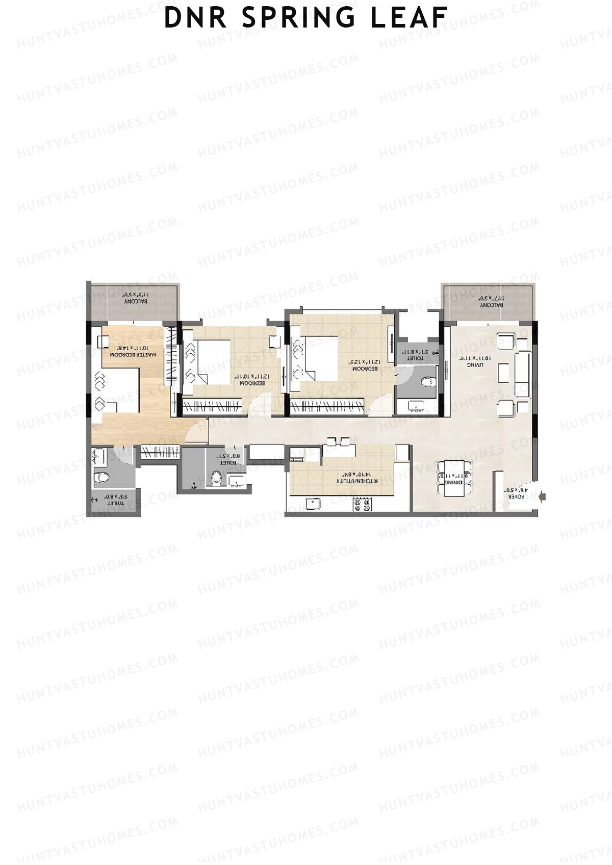 DNR Spring Leaf Tower B Unit 2 Floor Plan