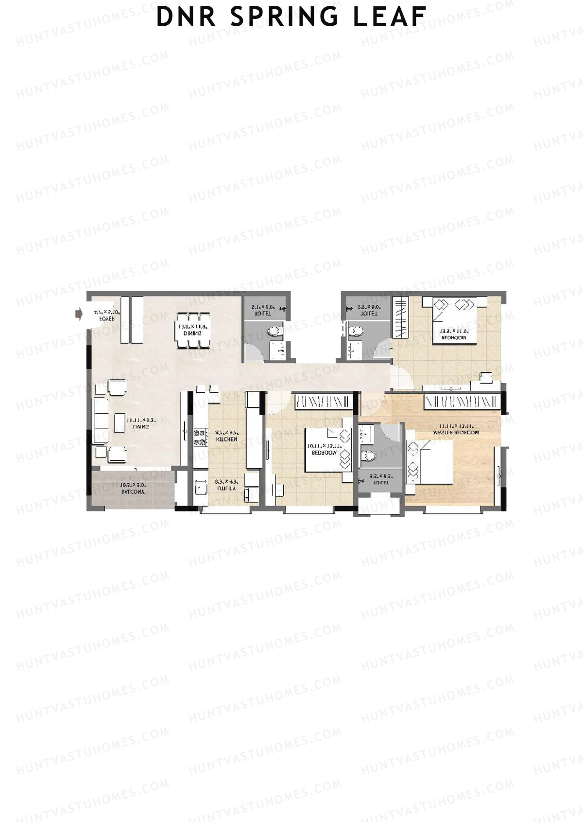 DNR Spring Leaf Tower B Unit 4 Floor Plan