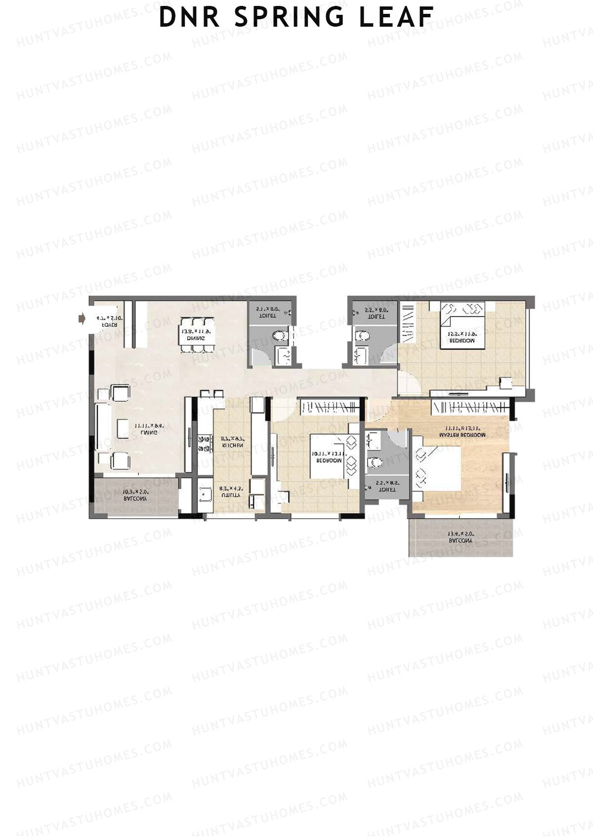 DNR Spring Leaf Tower B Unit 4 Floor Plan
