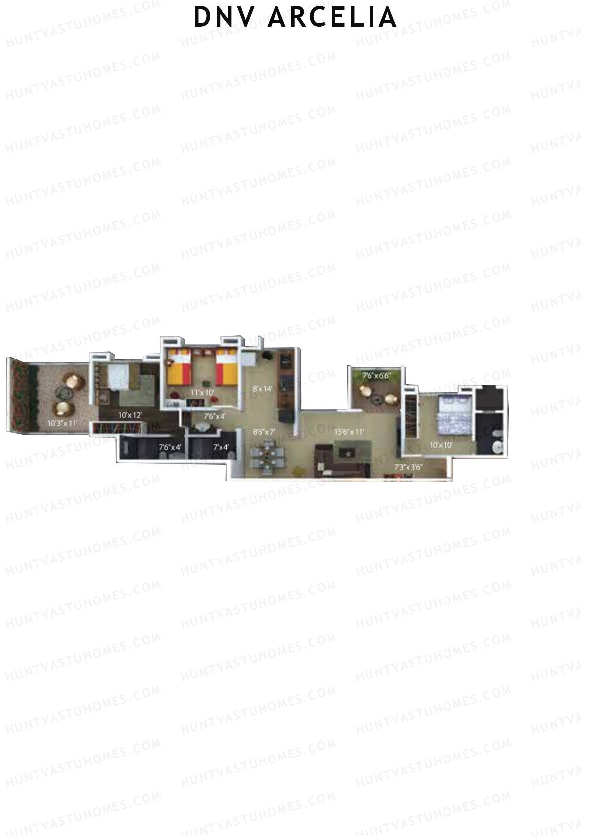DNV Arcelia Wing A Unit 4 Floor Plan