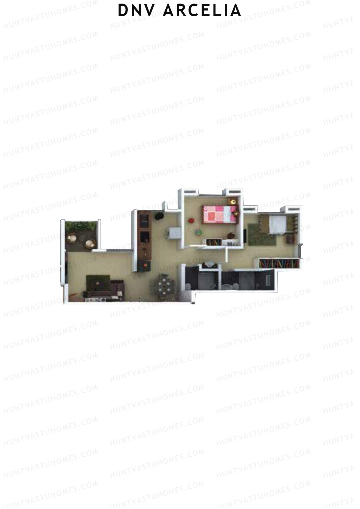DNV Arcelia Wing B Unit 1 Floor Plan