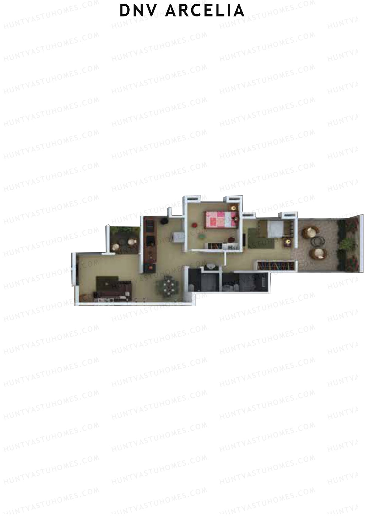 DNV Arcelia Wing B Unit 1 Floor Plan