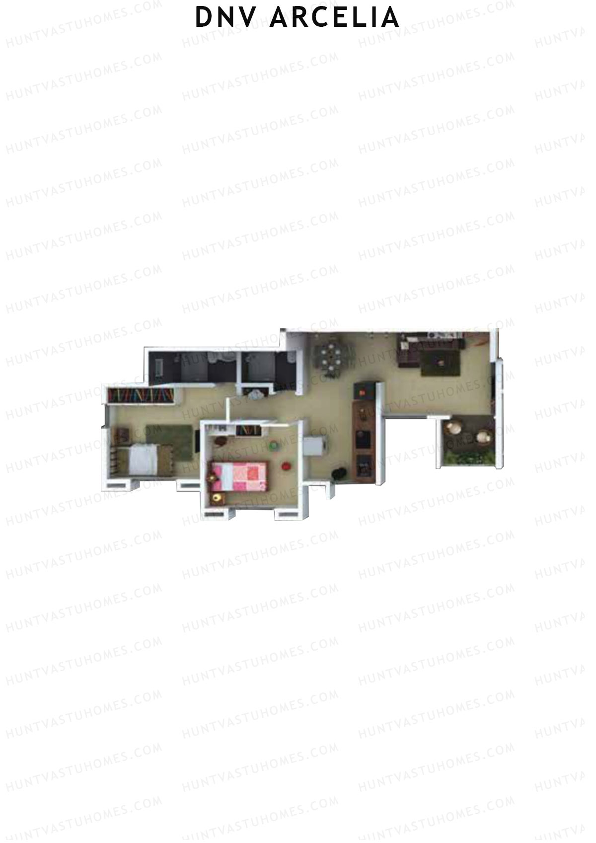 DNV Arcelia Wing B Unit 3 Floor Plan