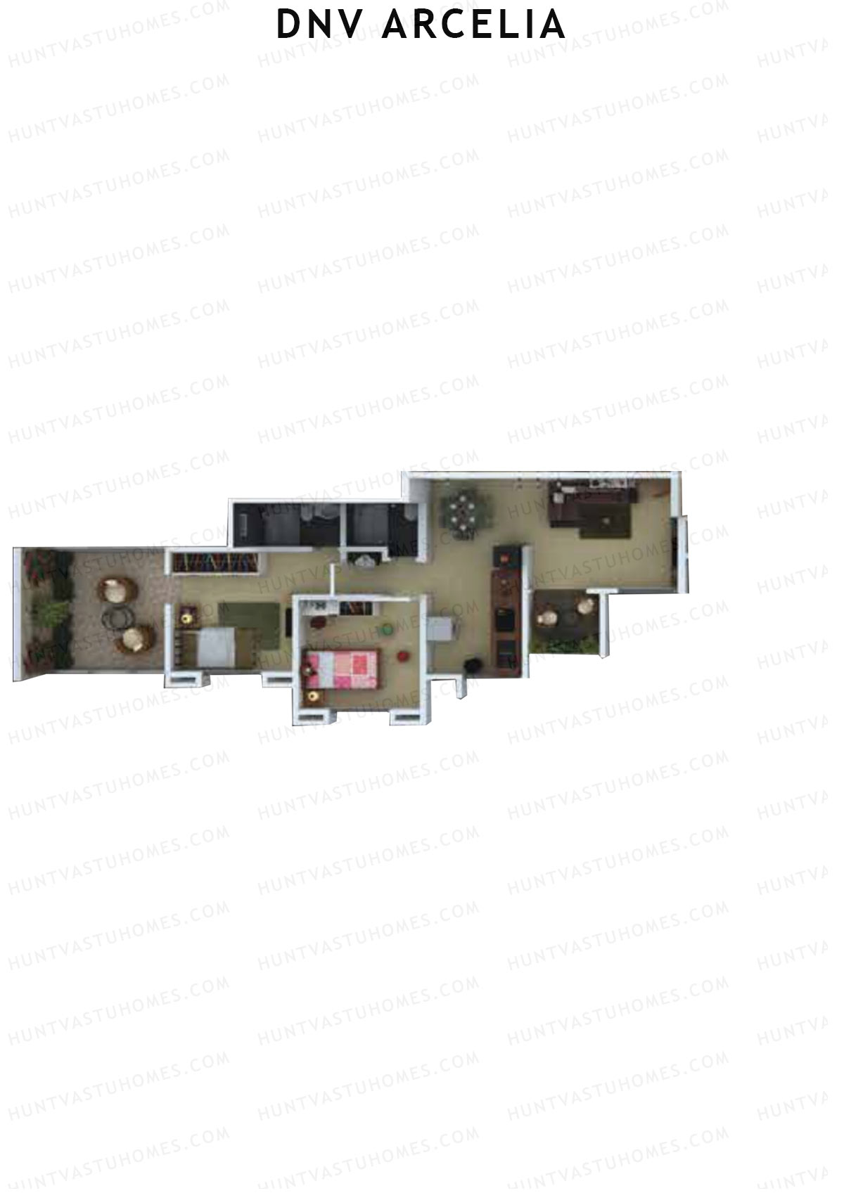 DNV Arcelia Wing B Unit 3 Floor Plan