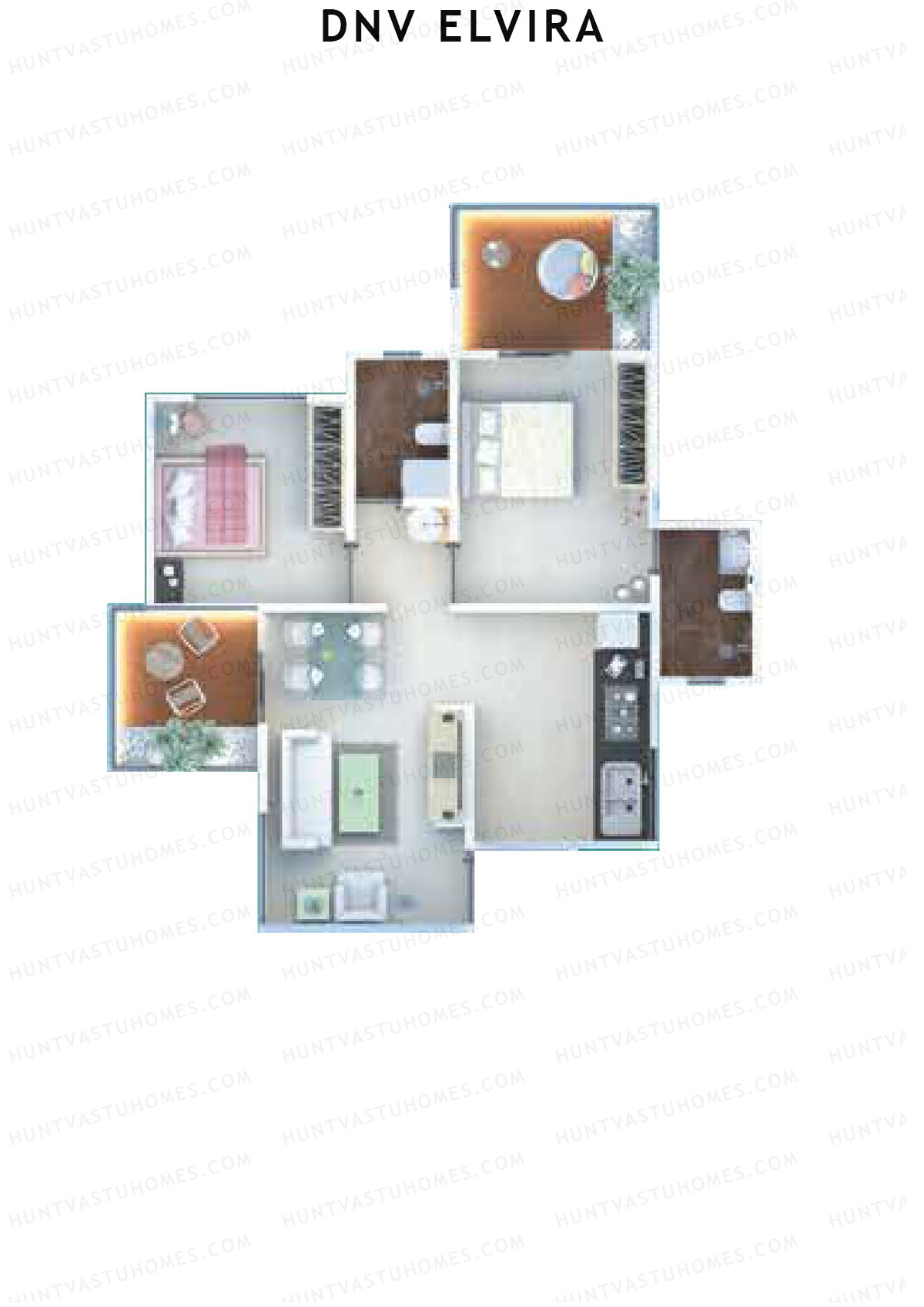 DNV Elvira Wing A Unit 1 Floor Plan