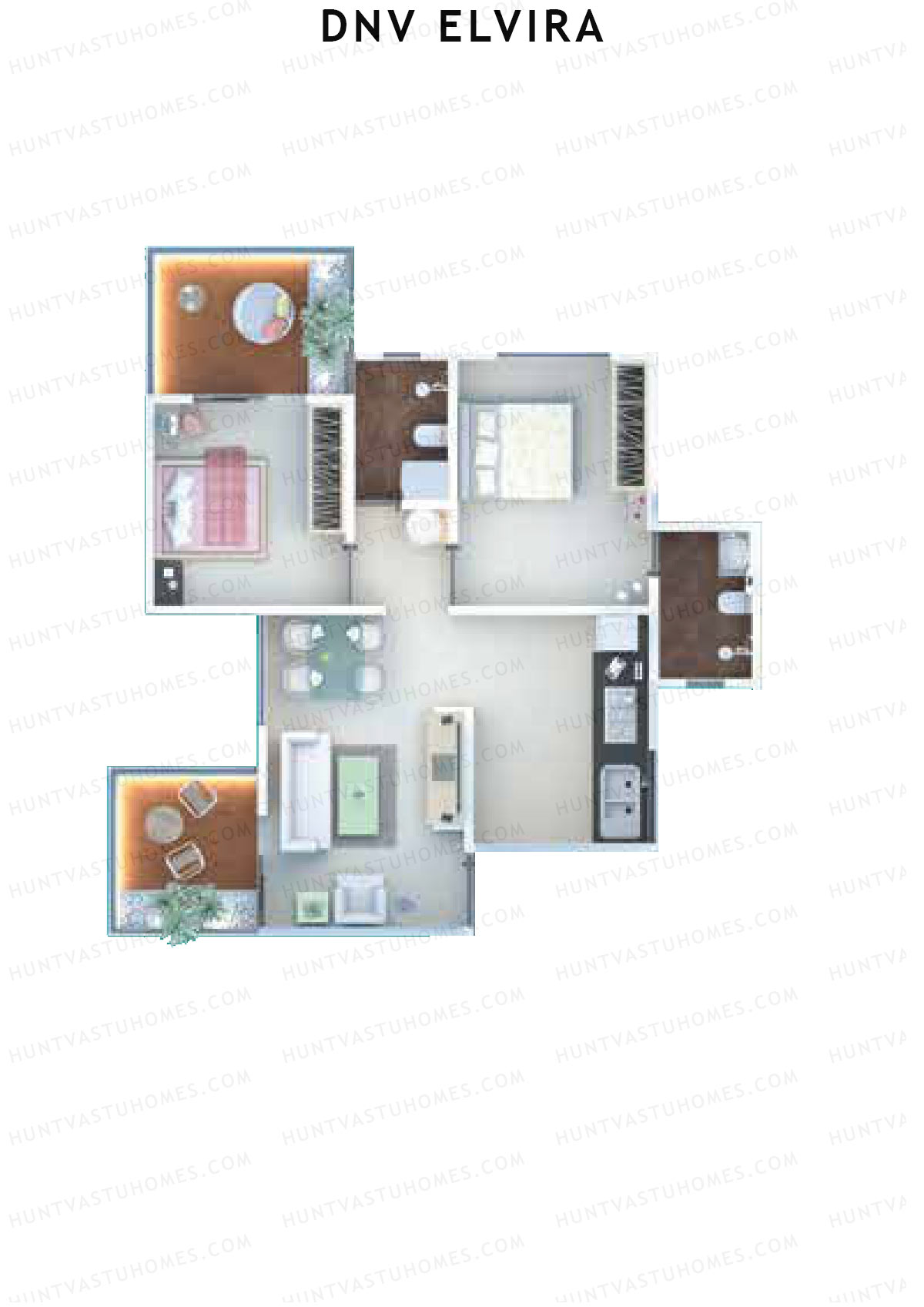 DNV Elvira Wing A Unit 1 Floor Plan