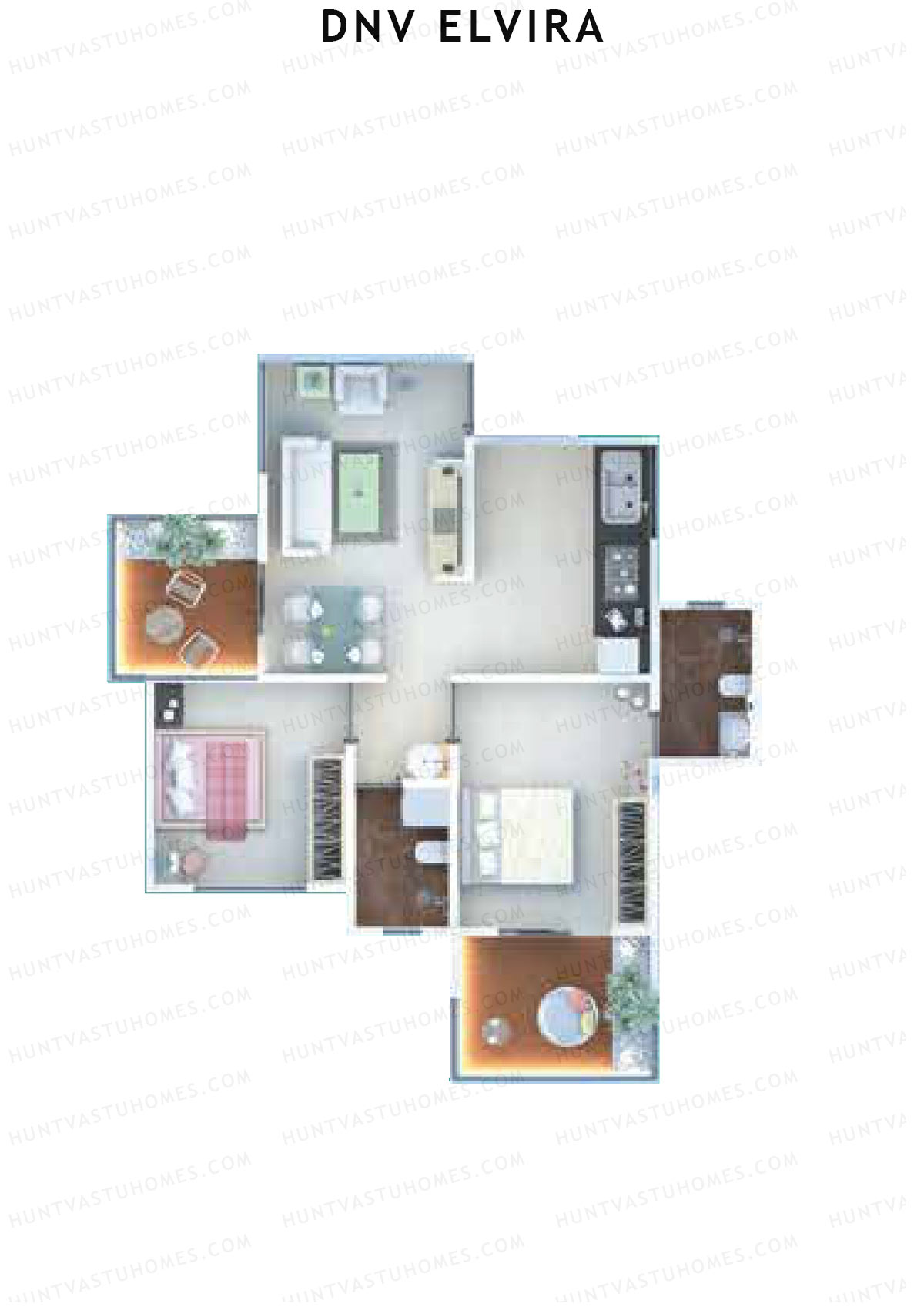 DNV Elvira Wing A Unit 8 Floor Plan