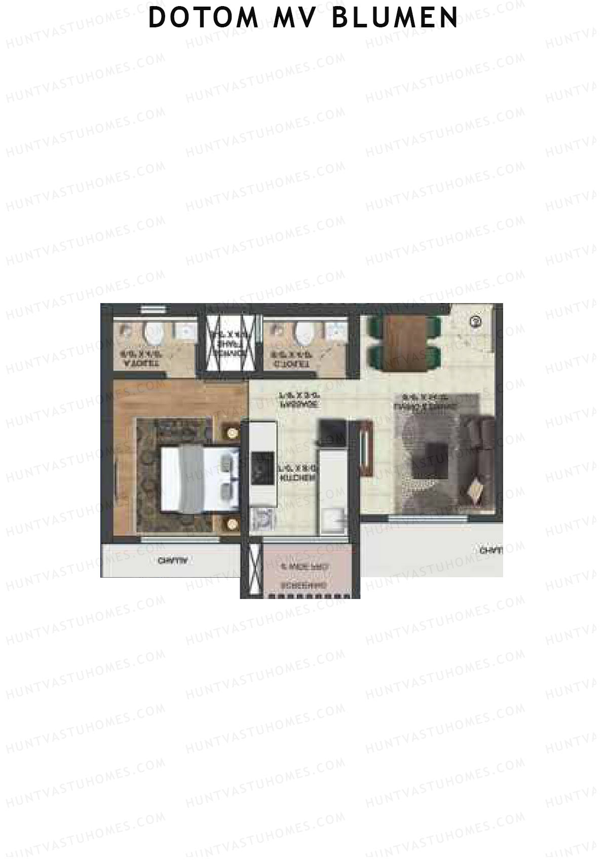 Dotom MV Blumen Wing B Unit 2 Floor Plan