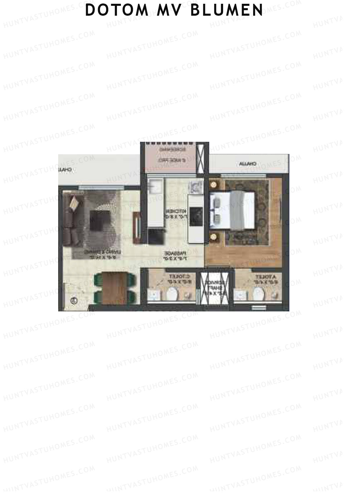 Dotom MV Blumen Wing B Unit 4 Floor Plan