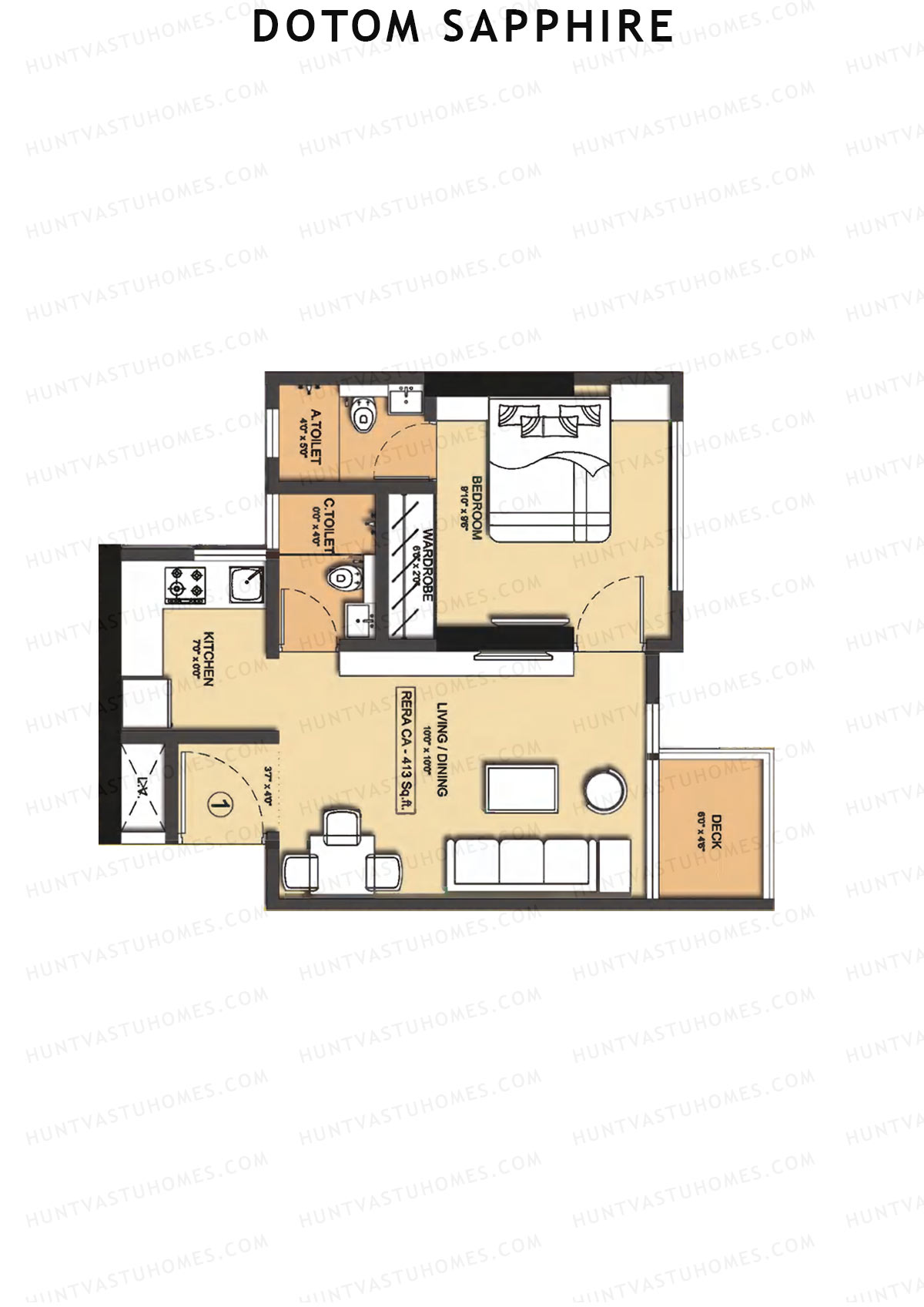 Dotom Sapphire Sapphire Unit 3 Floor Plan