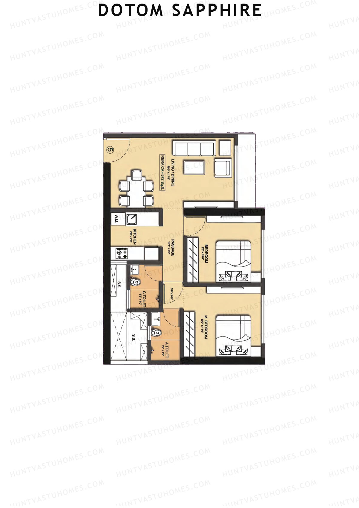 Dotom Sapphire Sapphire Unit 5 Floor Plan