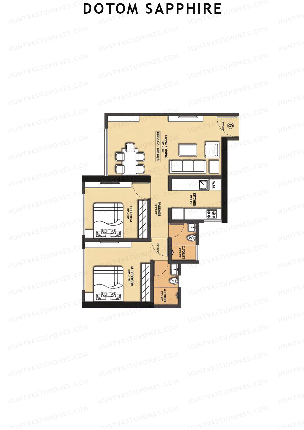 Dotom Sapphire Sapphire Unit 6 Floor Plan
