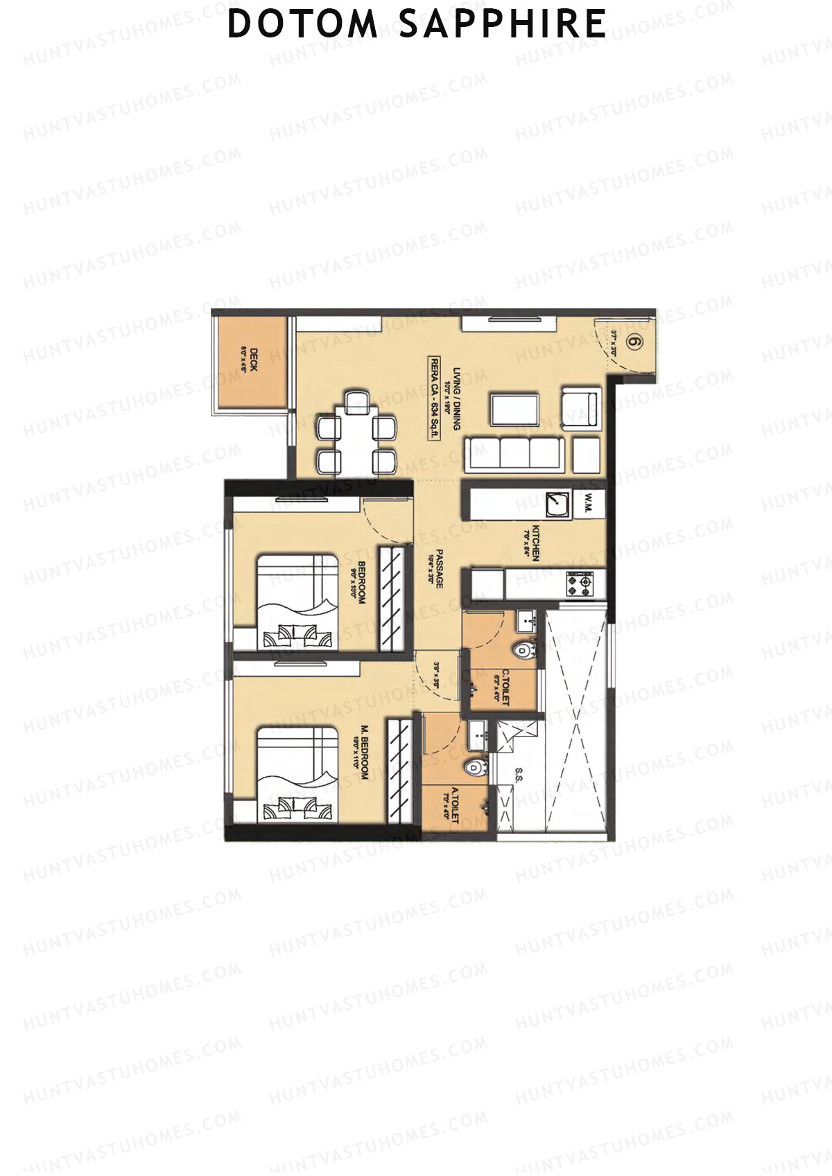 Dotom Sapphire Sapphire Unit 6 Floor Plan