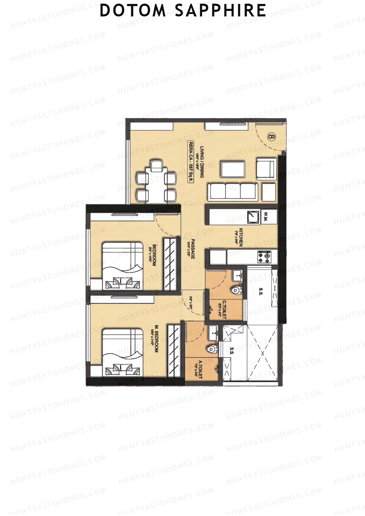 Dotom Sapphire Sapphire Unit 8 Floor Plan