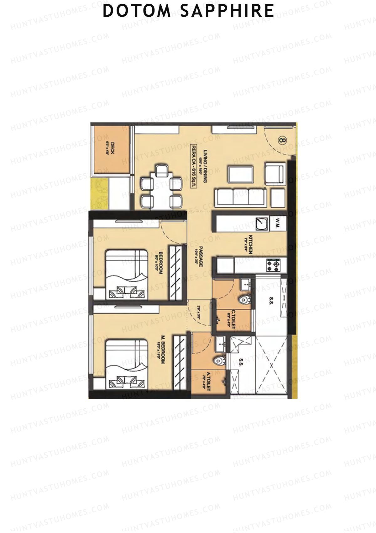 Dotom Sapphire Sapphire Unit 8 Floor Plan