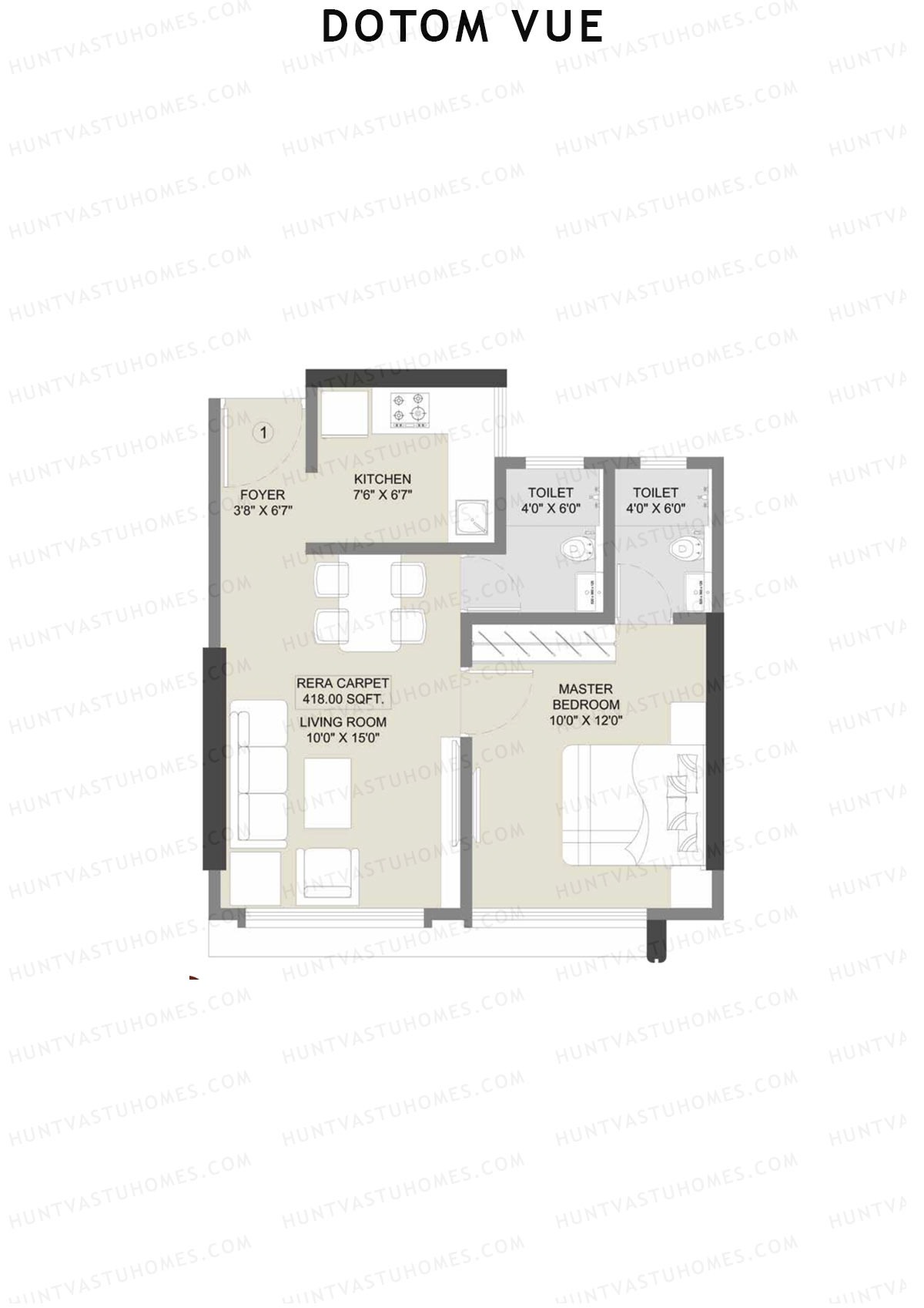 Dotom Vue Block A Unit 1 Floor Plan