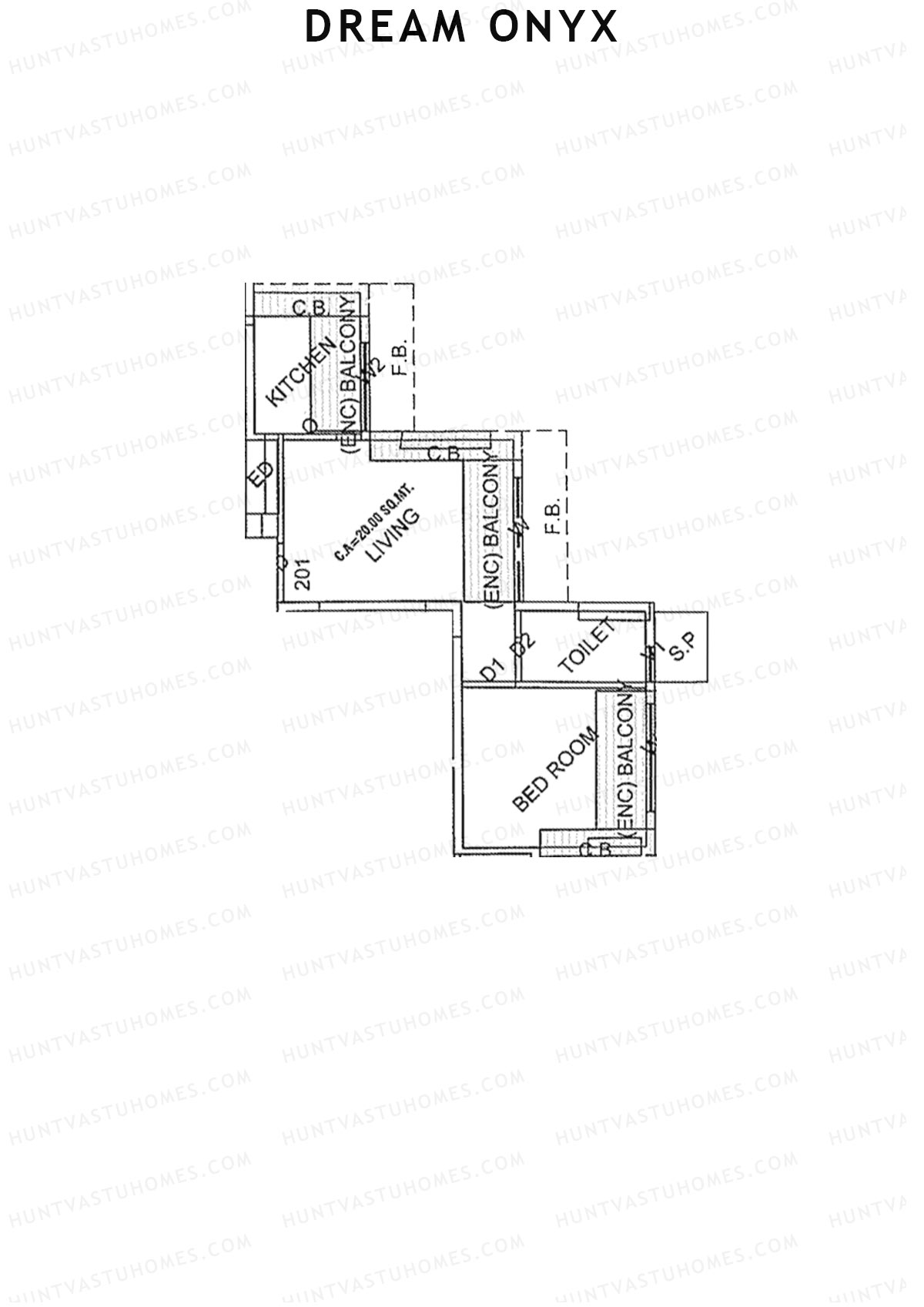 Dream Onyx Tower A Unit 1 Floor Plan