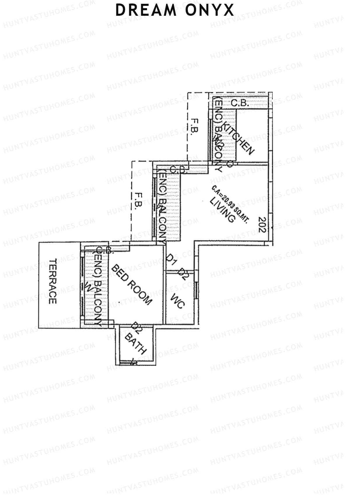 Dream Onyx Tower A Unit 2 Floor Plan
