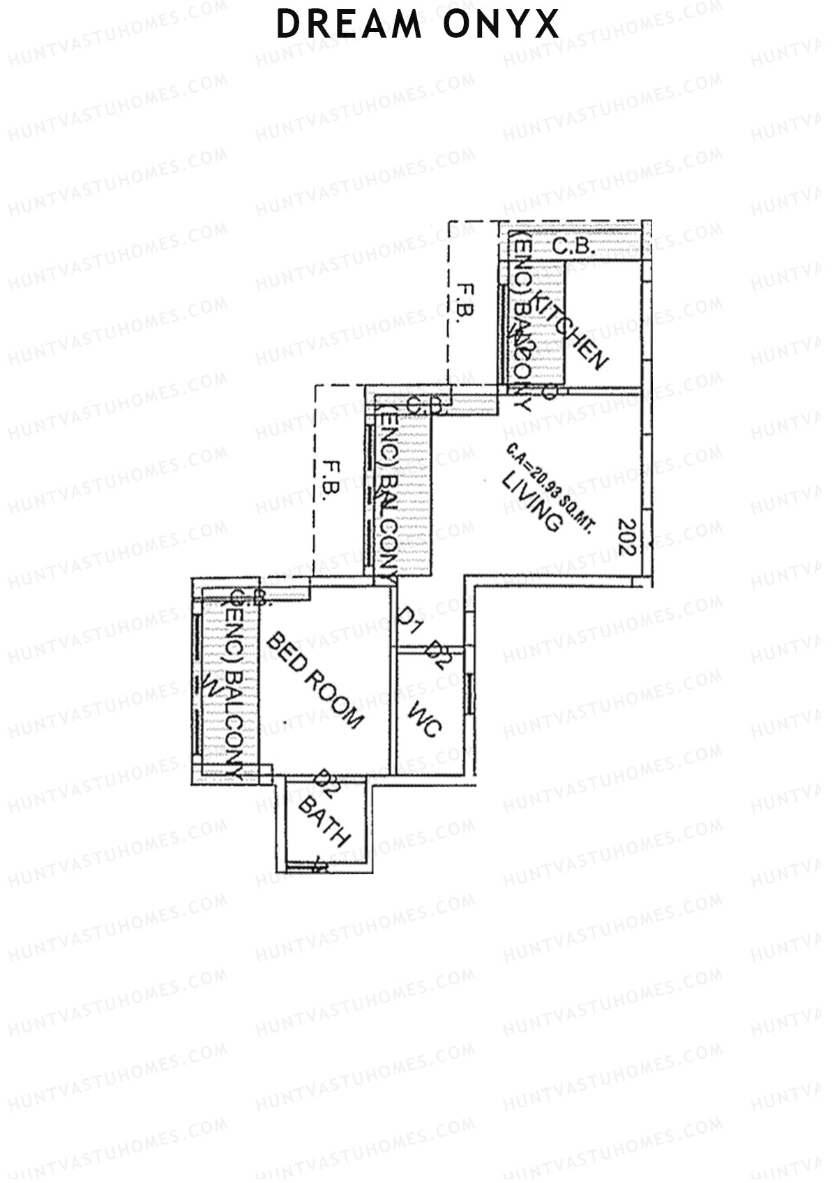 Dream Onyx Tower A Unit 2 Floor Plan