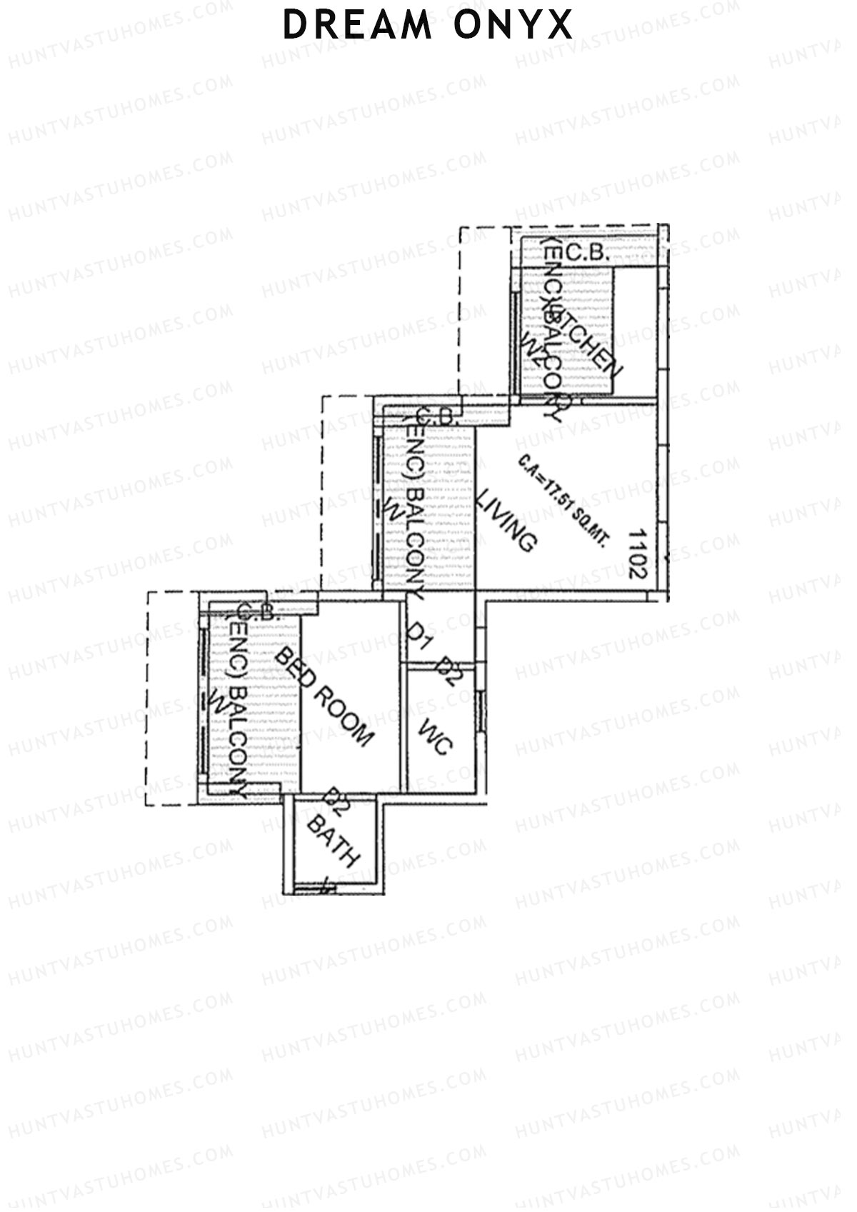 Dream Onyx Tower A Unit 2 Floor Plan
