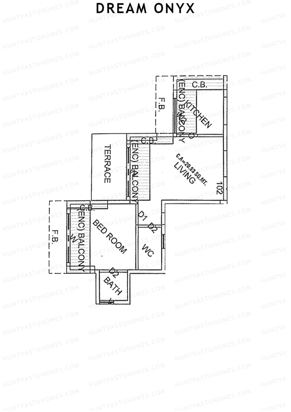 Dream Onyx Tower A Unit 2 Floor Plan