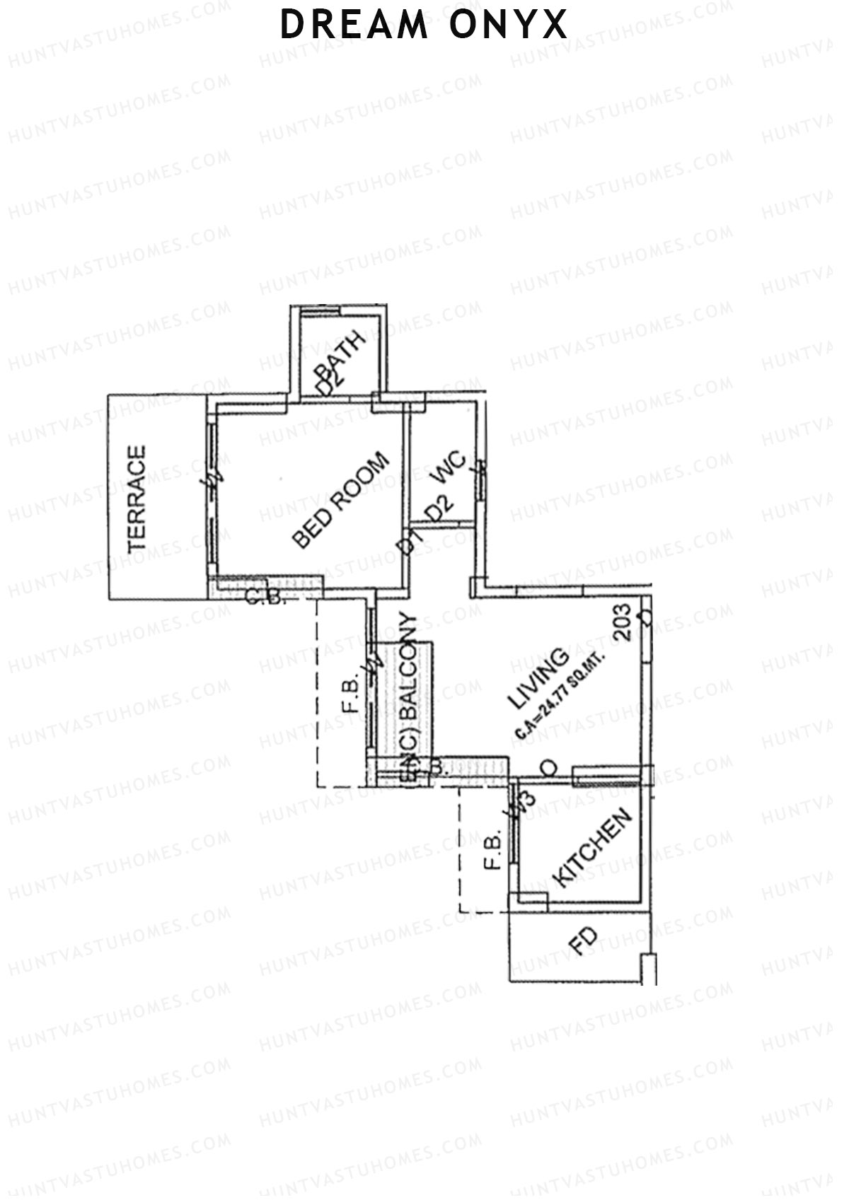 Dream Onyx Tower A Unit 3 Floor Plan