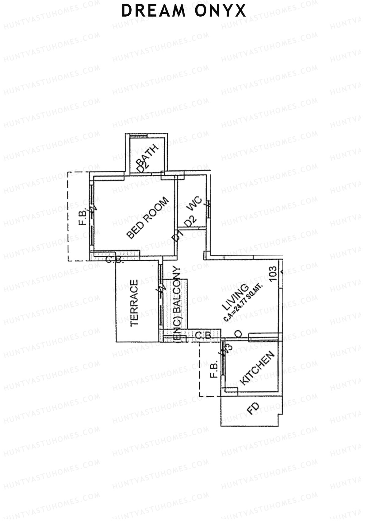 Dream Onyx Tower A Unit 3 Floor Plan