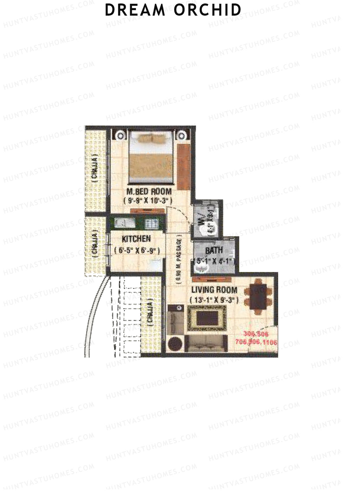 Dream Orchid Tower 1 Unit 6 Floor Plan