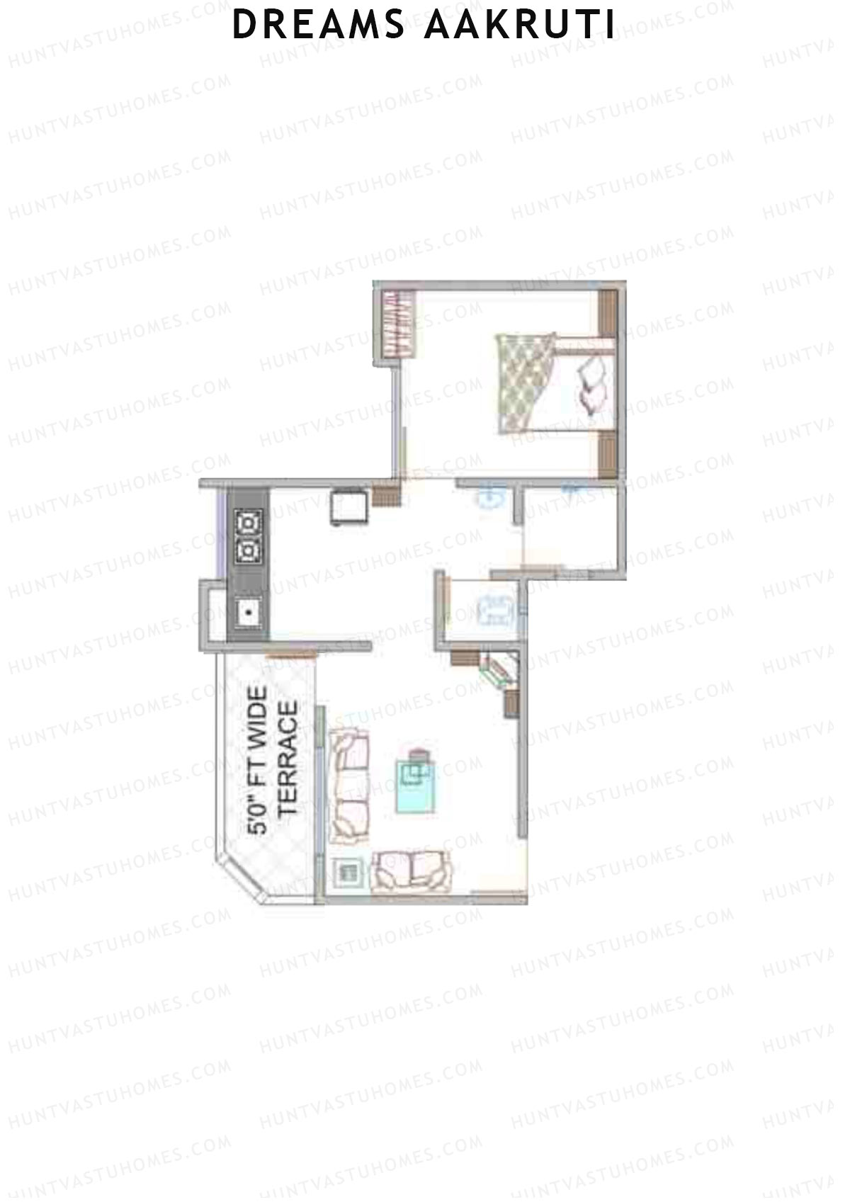 Dreams Aakruti Block 1 Wing A Unit 4 Floor Plan