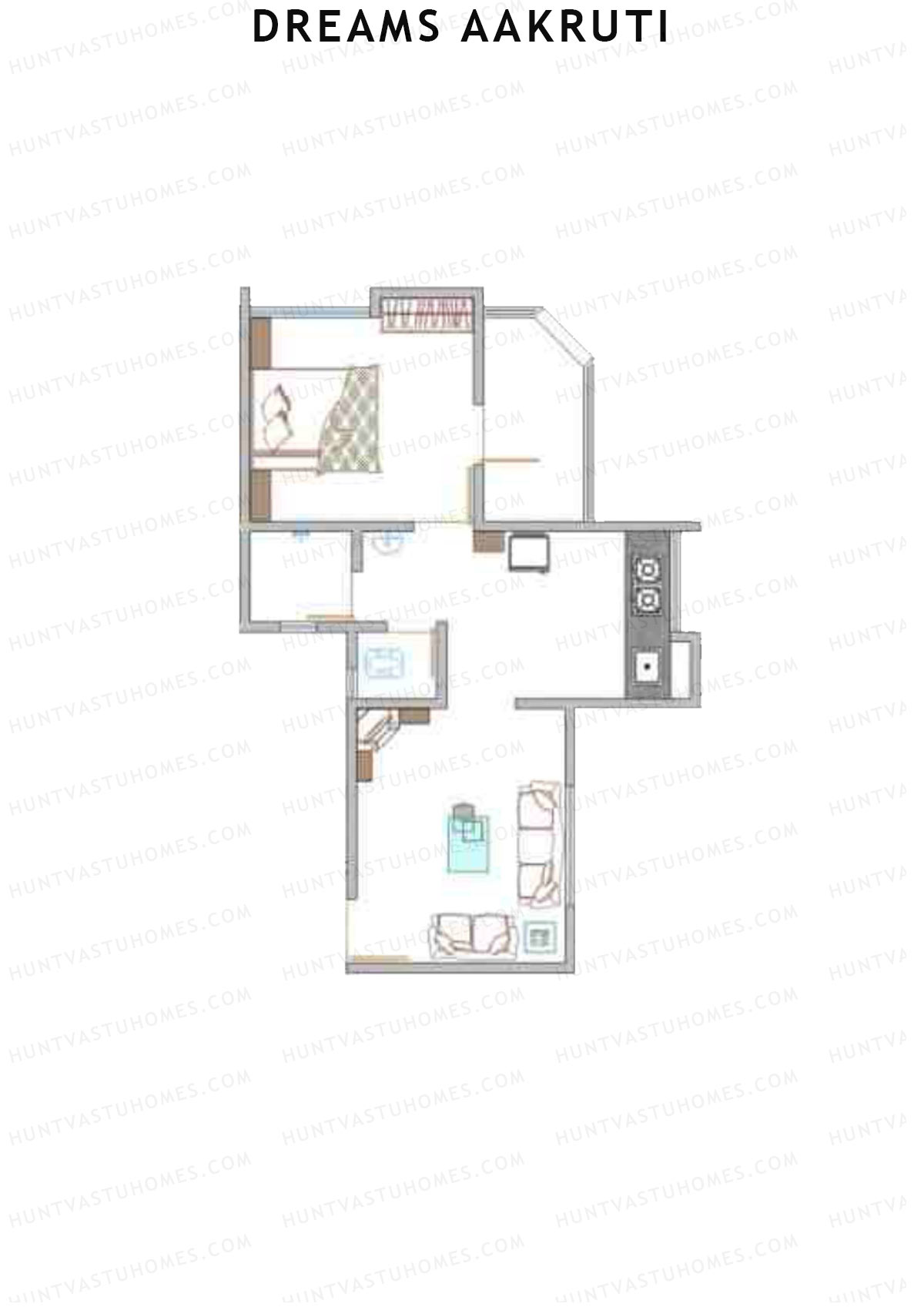Dreams Aakruti Block 1 Wing A Unit 5 Floor Plan