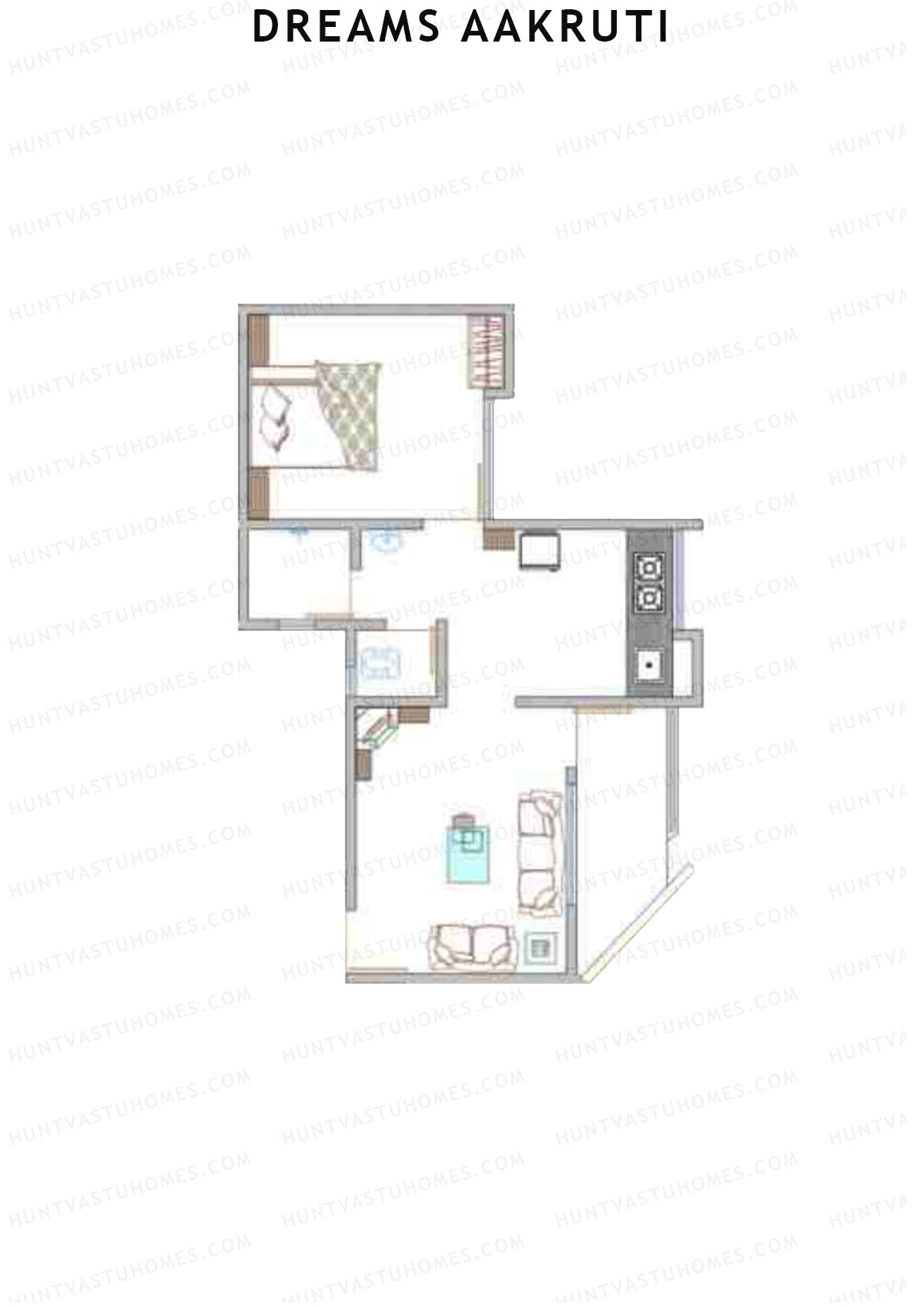 Dreams Aakruti Block 1 Wing B Unit 5 Floor Plan