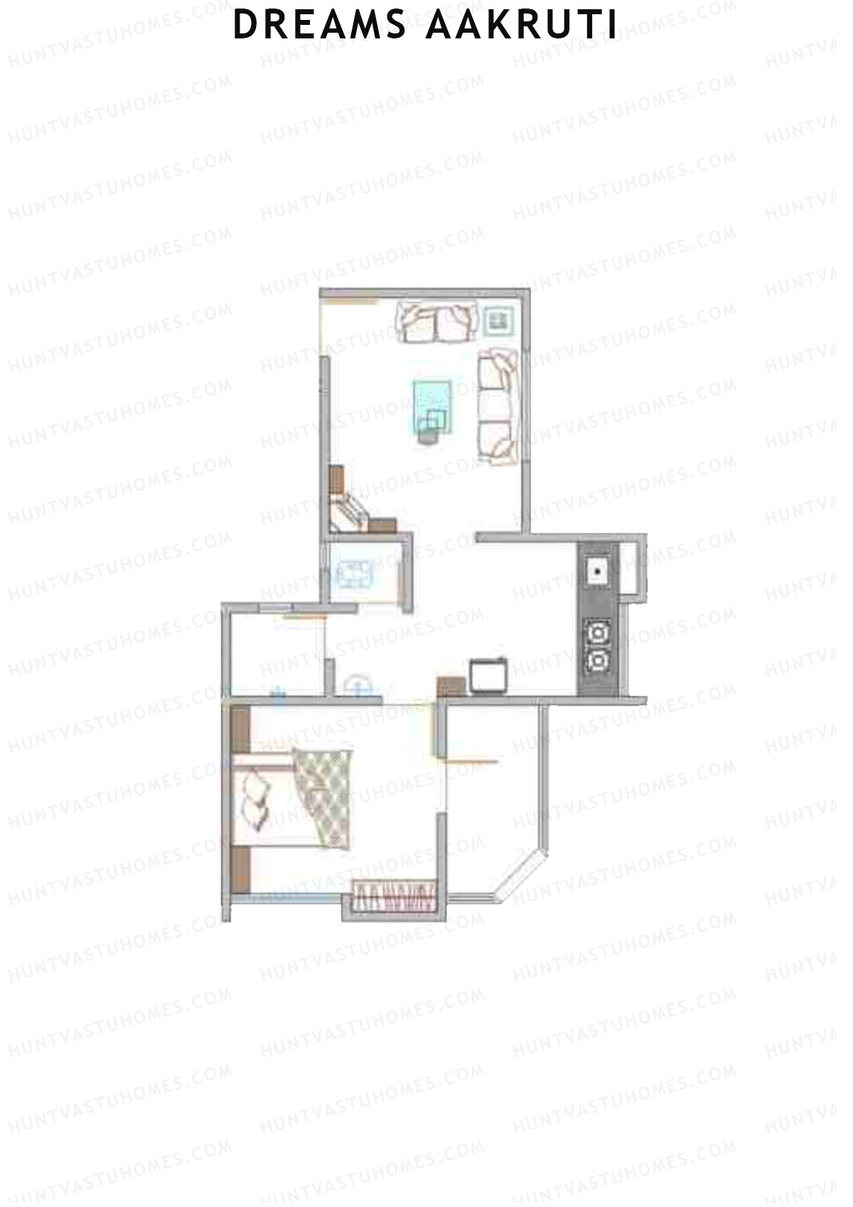 Dreams Aakruti Block 1 Wing C Unit 2 Floor Plan