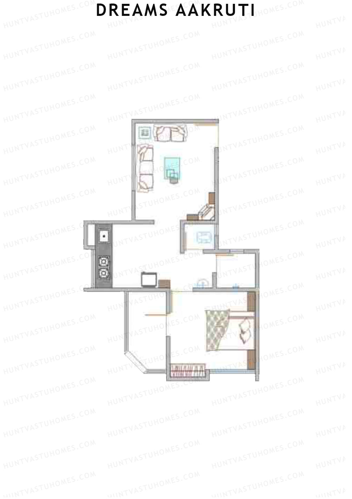 Dreams Aakruti Block 1 Wing C Unit 3 Floor Plan