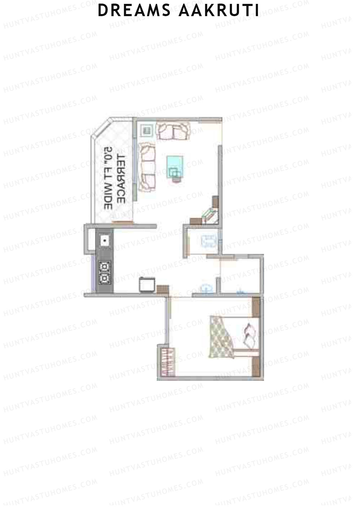 Dreams Aakruti Block 1 Wing C Unit 3 Floor Plan